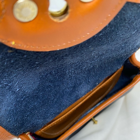 Vintage DOONEY & BOURKE Navy Blue Cavalry Body Bag - Picture 5 of 7